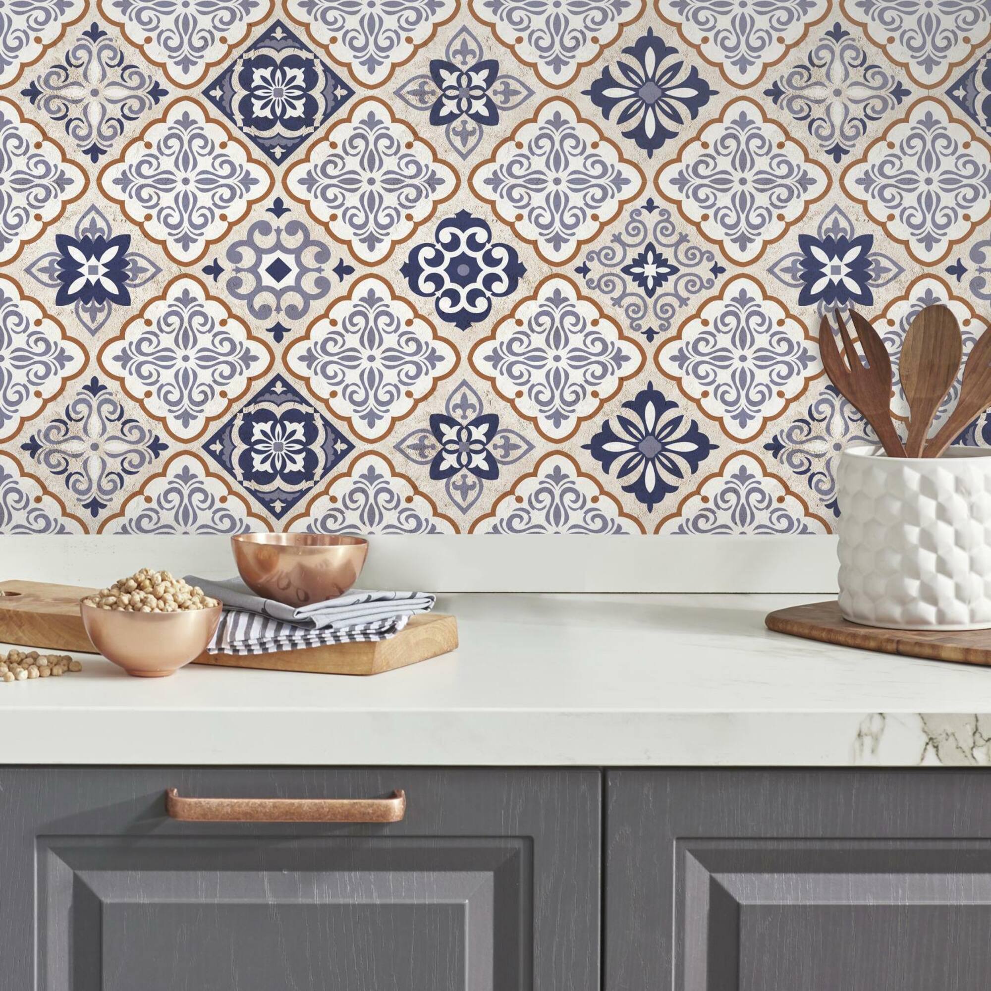 RoomMates Mexican Tile Peel & Stick Giant Wall Decals